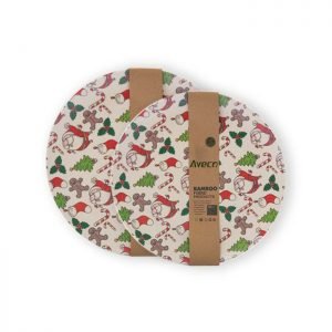 Bamboo fiber Christmas plate with cute pattern gift